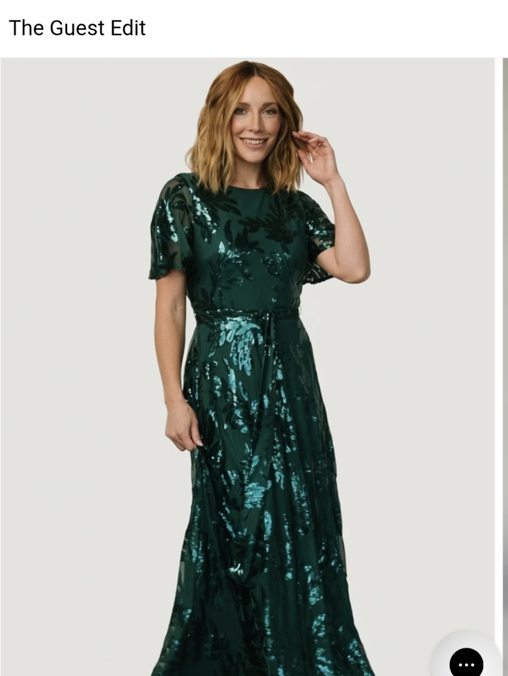 Baltic Born Muse Sequin Maxi Dress Emerald Green Worn ONCE Size Medium